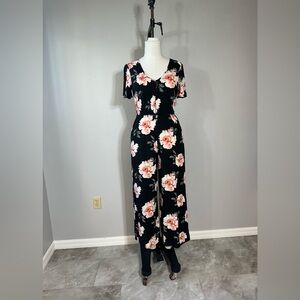 Bend Of Gypsies Romper Size S Women's Jumpsuit One Piece Black Floral Bo…